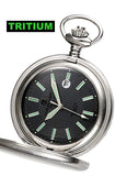 Charles-Hubert Paris T100 Tritium Pocket Watch, Hunter's Case with Closing Cover, Gray Dial XWA5566