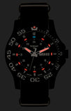 Traser P66 Elite Red Tactical Mission Military Watch with Red Tritium, Rubber Dive Strap model 100378
