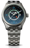 Traser P59 Aurora Pilot's GMT Watch Blue Dial, Stainless Steel Bracelet, 107036