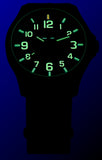 Traser P67 Officer Pro GunMetal Black with Lime Green Numerals and Accents, model 107426