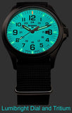 Traser P67 Officer Pro with Sky Blue Glowing Dial plus Tritium Watch 108647