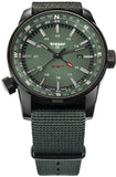 Traser P68 Pathfinder GMT Tritium Watch, Dual Time, Green Dial and Green Nylon Strap 109035