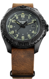 Traser P96 OdP Evolution Tritium Watch, Gray Dial, Leather NATO Strap, model 109036