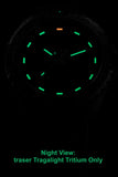 Traser P96 OdP Evolution Tritium Watch, Green Dial, Leather NATO Strap, model 109038