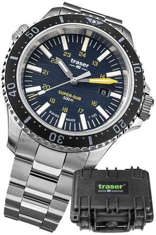 Traser P67 Super-Sub 500 Meter T100 TRITIUM Professional Dive Watch, Special Set 109370