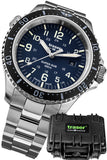 Traser P67 Super-Sub 500 Meter TRITIUM Professional Dive Watch, Blue Dial Special Set 109373