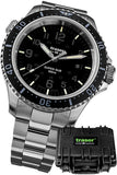 Traser Limited Edition P67 Super-Sub 500 Meter TRITIUM Dive Watch Set,  Black Dial 109376