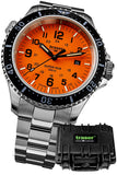 Traser P67 Super-Sub 500 Meter TRITIUM Dive Watch, Orange Dial Special Set 109379