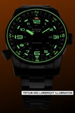 Traser P68 Pathfinder Automatic Tritium Watch, Blue Dial, Steel Bracelet, 109523
