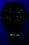 Traser P68 Pathfinder GMT Tritium Watch, Green Dial with Black Steel Bracelet 109525