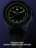 Traser P69 Black Stealth Black H3 Tritium Watch, Black Dial, Nylon Strap, model 109854