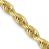 10k SOLID Gold Men's Diamond Cut Rope Chains, 5mm width