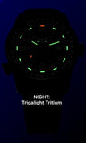 traser P68 Pathfinder Automatic Tritium Watch, Dark Green Dial, Rubber Dive Strap 110457