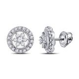 Encircled Diamond Earrings, Diamonds Surrounded by More Diamonds