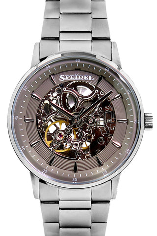 CLOSEOUT! Speidel 21 Jewel Automatic, See-thru Skeleton Design Watch, All Steel, 603340000