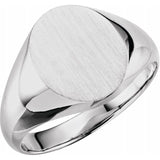 Men's Traditional Engravable Signet Ring, Choose from Sterling Silver, 10k, 14k, or 18k Gold