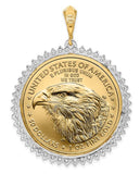 Magnificient! Our Largest Diamond Coin Pendant, 1 ounce USA Walking Liberty Coin, 1 carat t.w. Diamonds