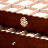 The Quintessential Watch Storage Display Case, Holds 36 Watches, Cherry Wood Finish