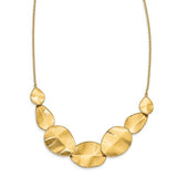 Leslie's 14k Gold Polished Textured Floating Necklace LF1584-16.5