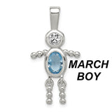 Sterling Silver Birthstone Babies - Design Your Own Necklace for Mom or Grandma