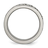 Titanium Wedding Band with Chain Inlay by CHISEL, 7mm, model TB251
