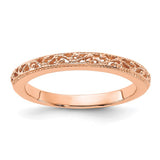 Stunningly Beautiful 14k Gold Filigree Band in Your Choice of Yellow, White or Rose 14k