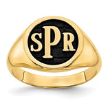 Stunning Men's Custom Monogram Signet Ring, Choose from Sterling Silver, Vermeil or Gold Versions