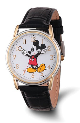Mickey Mouse Watch, New Multi-Gender Size, Ideal Mid-Size 35mm Two Tone Watch