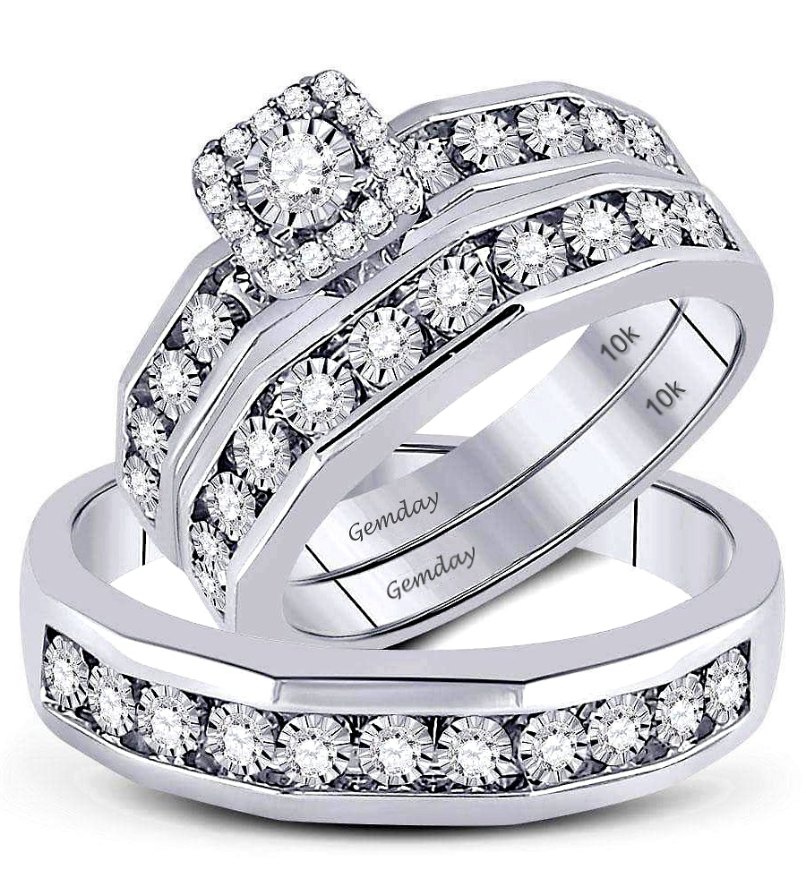 Ring Sets Macy's Diamond Wedding Bands White Gold Matching