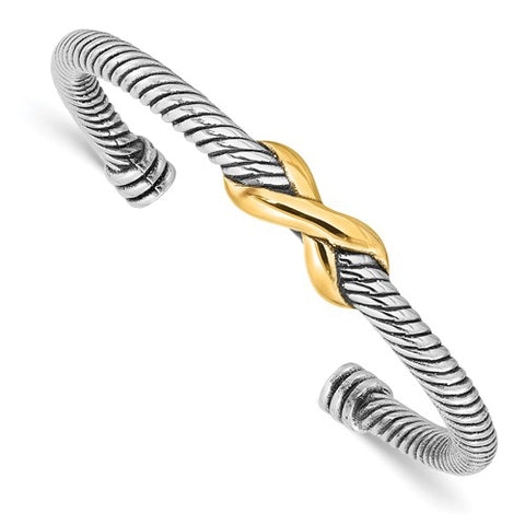 Syndy's Designer Style Antiqued Silver Cuff Bracelet