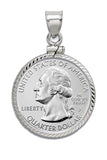 2020 Bat Commemorative U.S. Quarter in a Sterling Silver Pendant