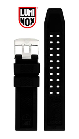Genuine Luminox 23mm Silicone Rubber Watchband, Steel Logo Buckle. 3050.20Q.2K