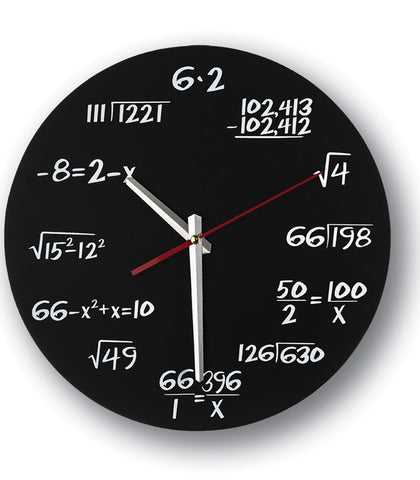 Math Clock, Mathematical Formula Wall Clock