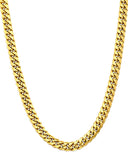 Miami Cuban Link Chains, 6mm, 10k Gold, Chose Hollow or Solid