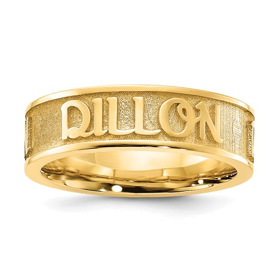 18K Gold Plated Name Ring - Memorable Gifts