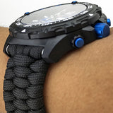 Armourlite Black Paracord Watchband, 22mm or 24mm