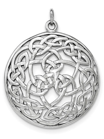 Beautiful, Large Celtic Knot Pendant, Solid Sterling Silver