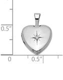 Diamond Heart-Shaped Locket in Sterling Silver from Gem of the Day