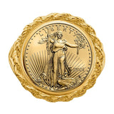 Women's Walking Liberty Gold Coin Ring, USA 1/10th Ounce in 14k Mounting