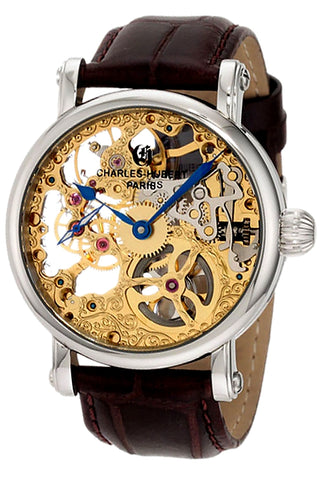 Charles-Hubert Paris Premium Collection 17 jewel Skeleton Mechanical Watch, XWA4294